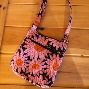 Vera Bradley crossbody pink flower purse and wallet